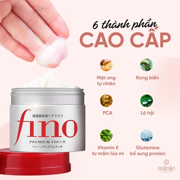Kem Ủ Tóc Cao Cấp Fino Premium Touch Hair Mask Phục Hồi Hư Tổn