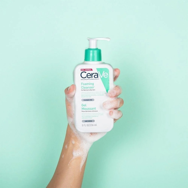 Sữa Rửa Mặt Tạo Bọt CeraVe Foaming Cleanser dành cho da thường đến da dầu