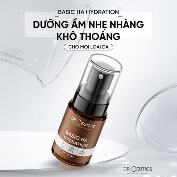 Serum HA Drceutics Basic Hydration  giúp kiểm soát dầu nhờn cấp ẩm cho làn da mịn màng