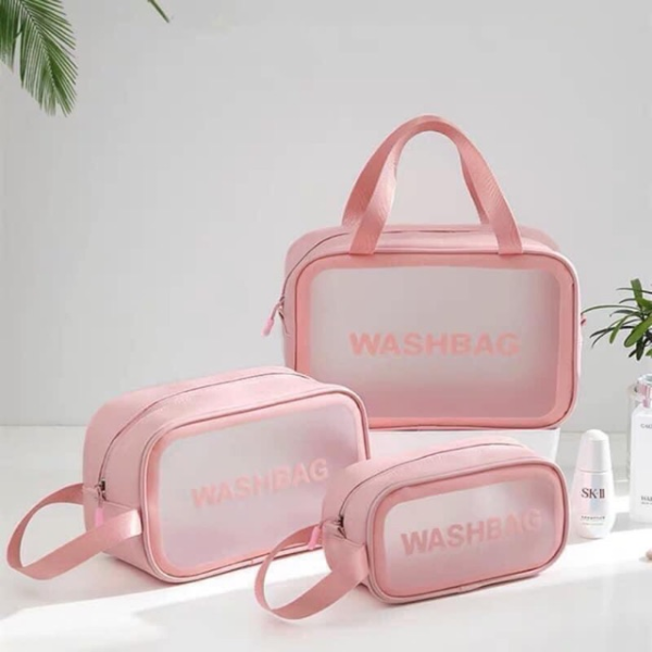 Túi đựng mỹ phẩm du lịch WASH BAG trong suốt, túi đựng đồ trang điểm mini cao cấp cực xinh