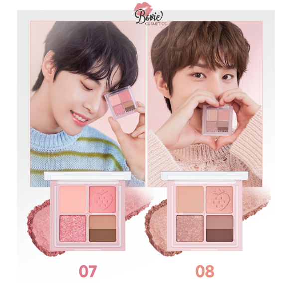 Bảng Phấn Mắt 4 Ô Peripera Ink Pocket Shadow Pallette (Soft Berry)