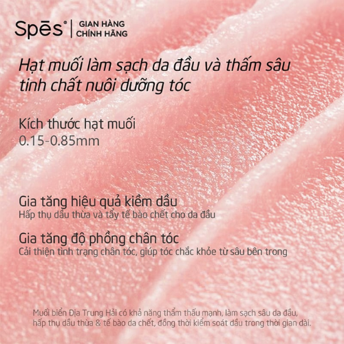 Tẩy Tế Bào Chết Da Đầu SPES Muối Biển Kiềm Dầu, Phục Hồi và Phồng Tóc - Màu Cam