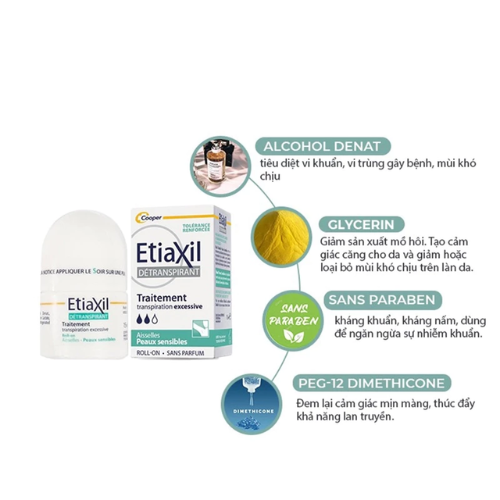 Lăn Khử Mùi Và Ngăn Mồ Hôi Chuyên Sâu Etiaxil 15ml