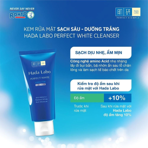 Sữa rửa mặt Hada Labo dưỡng ẩm, dưỡng trắng