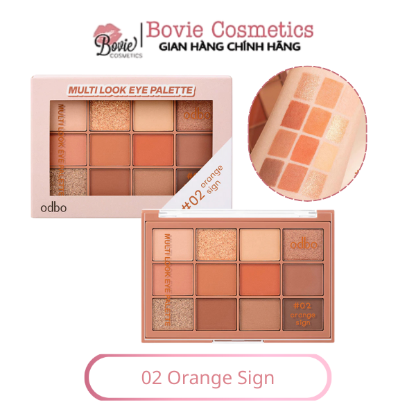 Bảng phấn mắt 12 ô Odbo Multi Look Eye Palette OD2012 gồm ánh nhũ và lì