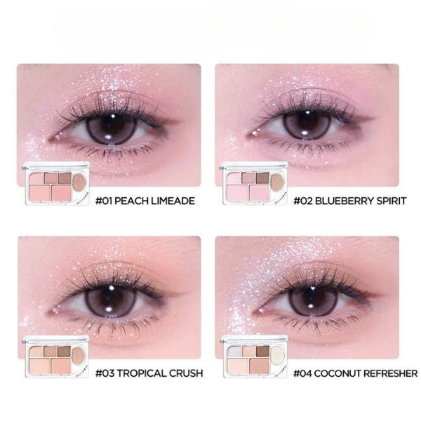 Bảng phấn mắt má hồng highlight 6 ô Judydoll Elaborate Tự Nhiên Lâu Trôi Bám Màu Đa Sắc Màu