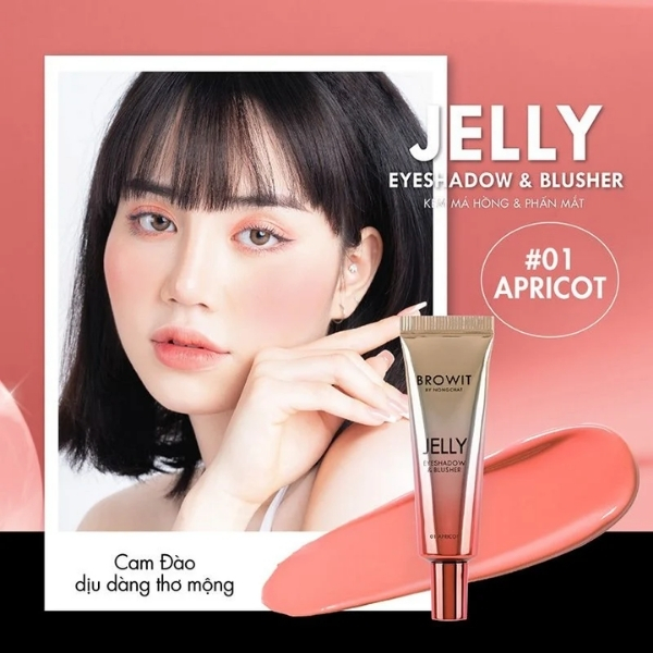 Kem Má Hồng Và Phấn Mắt Browit By NongChat Jelly Eyeshadow & Blusher 10g