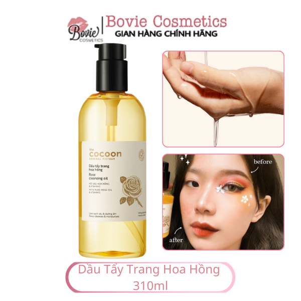 Dầu tẩy trang hoa hồng Cocoon