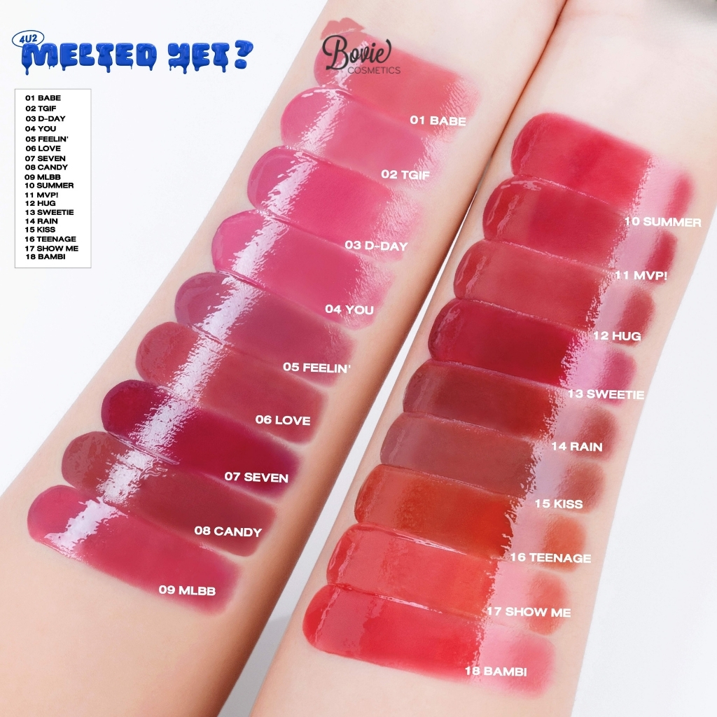 Son Dưỡng Bóng 4u2 Melted Yet Gloss Lip Son Kem Lì Mềm Mịn