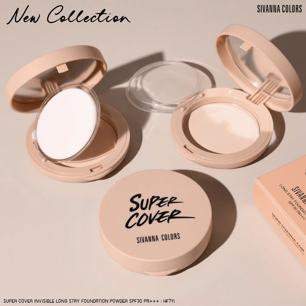 Phấn Phủ Dạng Nén Sivanna Super Cover Invisible Long Stay Foundation Powder SPF30 PA++++ HF711