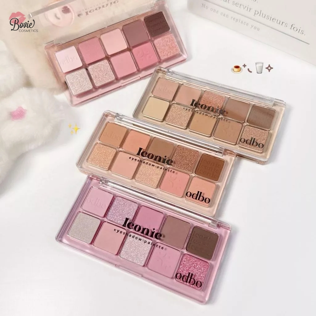 Bảng Mắt Odbo Iconic Eyeshadow Palette 10 Ô Chất Phấn Mềm Mịn, Bám Màu Tốt, Lâu Trôi OD2029