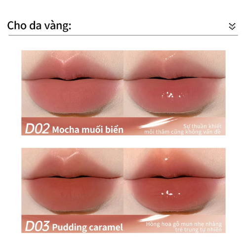 Son Mooekiss Serum Dưỡng Không Dính Cốc Hiệu ứng Tráng Gương Hai đầu đa Năng 3ml+3ml