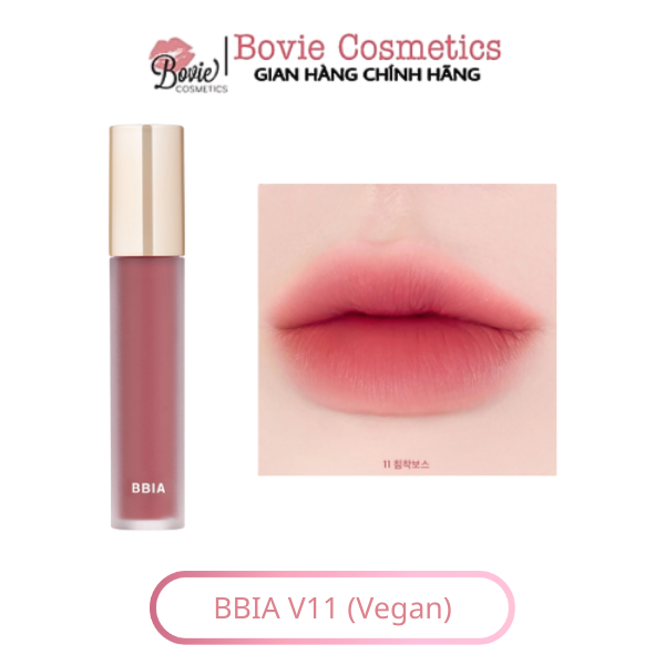 (Vegan - 2023) Son kem lì Bbia Last Velvet Lip Tint Version 8 Full màu