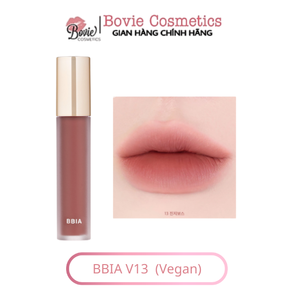 (Vegan - 2023) Son kem lì Bbia Last Velvet Lip Tint Version 8 Full màu
