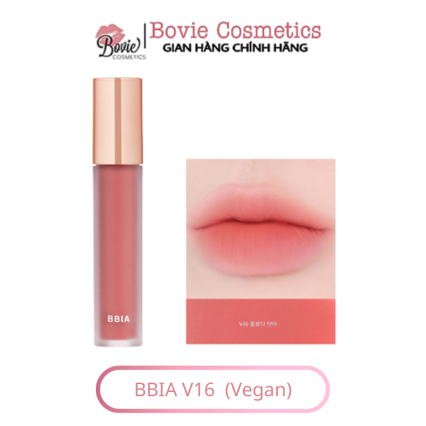 (Vegan - 2023) Son kem lì Bbia Last Velvet Lip Tint Version 8 Full màu