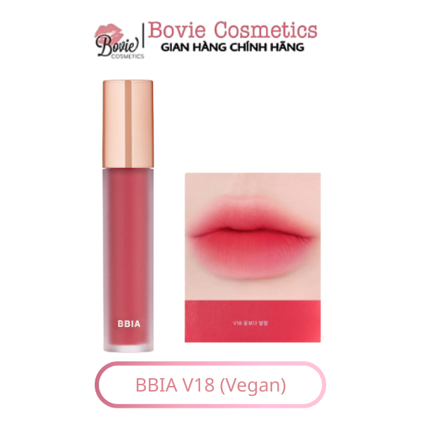 (Vegan - 2023) Son kem lì Bbia Last Velvet Lip Tint Version 8 Full màu
