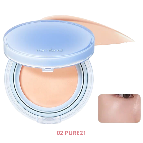 Phấn Nước Trang Điểm Che Phủ Tự Nhiên, Căng Bóng Thuần Chay Romand Bare Water Cushion SPF38/PA++++ 20g
