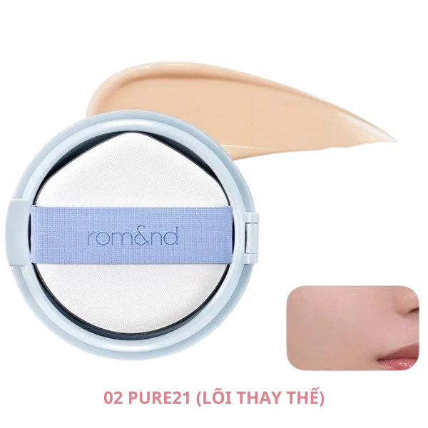 Phấn Nước Trang Điểm Che Phủ Tự Nhiên, Căng Bóng Thuần Chay Romand Bare Water Cushion SPF38/PA++++ 20g