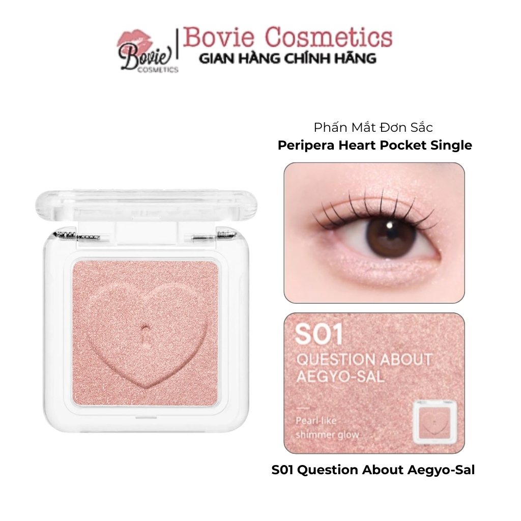 [PERIPERA] Phấn Mắt Đơn Tiện Lợi PERIPERA Heart Pocket Single