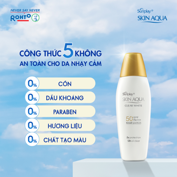 Sữa Chống Nắng Sunplay Skin Aqua Dưỡng Da Sáng Mịn 55g Clear White SPF50+ PA++++
