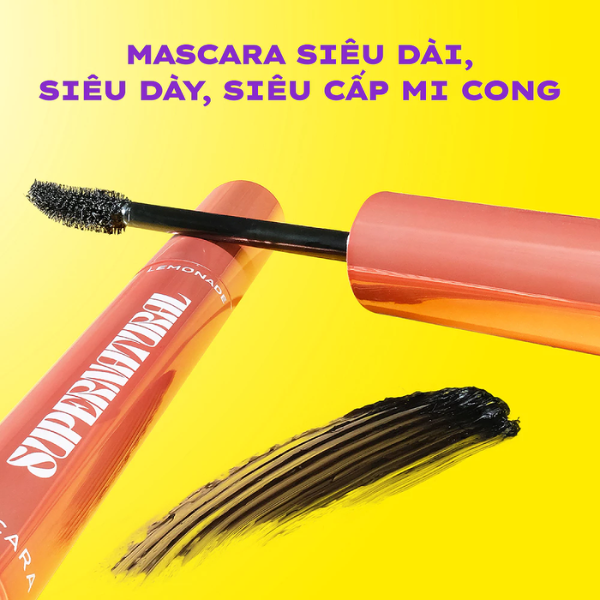 Chuốt Mi Lemonade SuperNatural Mascara Làm Dài, Dày Và Cong Mi Màu Đen