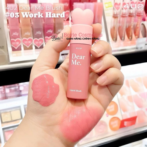Má Hồng 4U2 Dạng Lỏng Nắp Trái Tim Xinh xắn Dear Me Liquid Blush