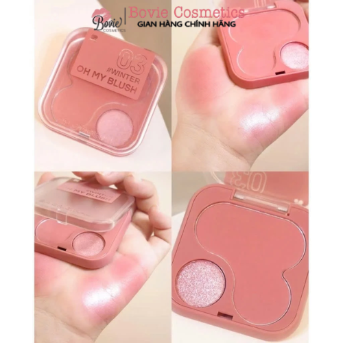 Phấn má hồng 2P Original Oh My Blush nhiều màu sắc 2in1
