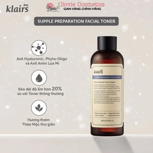 Nước Hoa Hồng Klairs Supple Preparation Unscented + Facial Toner
