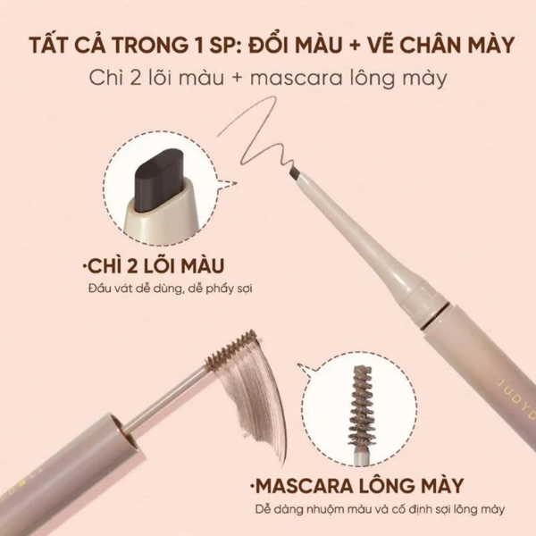 Chì Kẻ Mày Hai Đầu Judydoll Duo Eyebrow Pencil