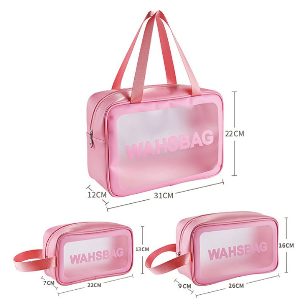 Túi đựng mỹ phẩm du lịch WASH BAG trong suốt, túi đựng đồ trang điểm mini cao cấp cực xinh