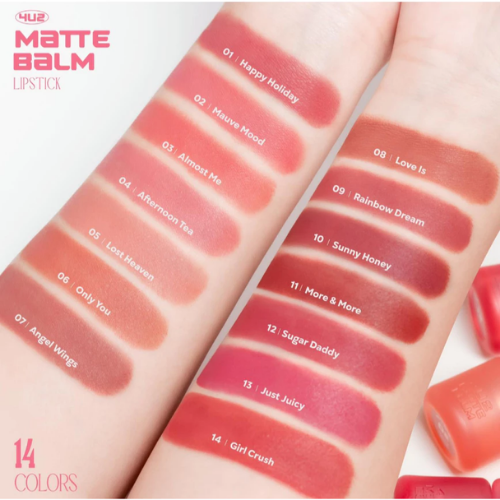 Son Dưỡng Lì Thuần Chay 4U2 Matte Balm Lipstick Son Mềm Mịn, Dễ Tán, Giữ Màu Lâu