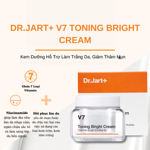 Kem Dưỡng Hỗ Trợ Làm Trắng Da, Giảm Thâm Mụn Dr.Jart+ V7 Toning Light