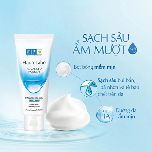 Sữa rửa mặt Hada Labo dưỡng ẩm, dưỡng trắng