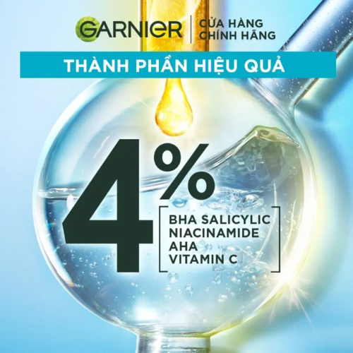 Serum Garnier Giảm Mụn Mờ Thâm Cho Da Dầu, Mụn Bright Complete Anti-Acnes Booster Serum