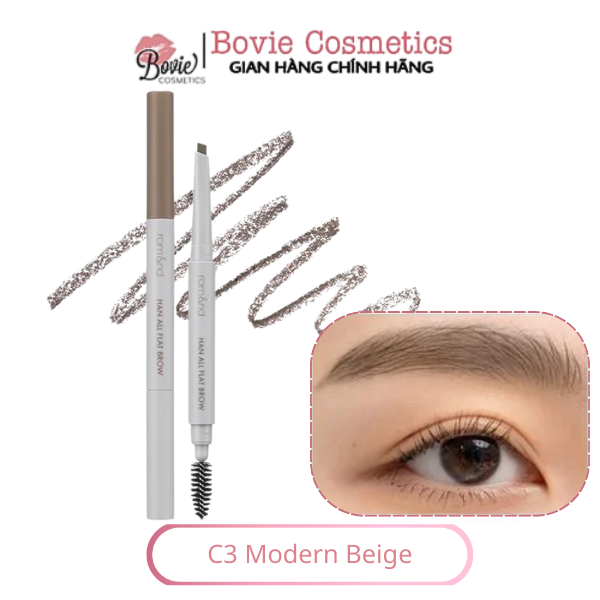 Chì Kẻ Mày Ngang Cho Chân Mày Sắc Nét, Lâu Trôi Romand Han All Flat Brow