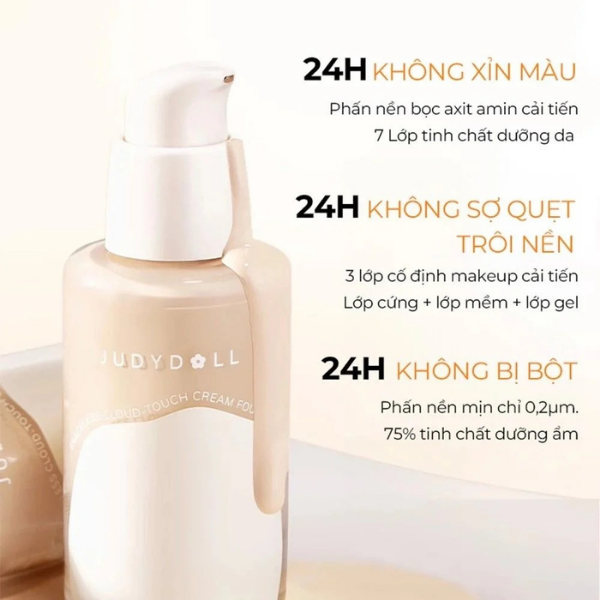 Kem Nền Judydoll Traceless Cloud-Touch Cream Foundation