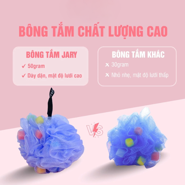 BÔNG TẮM XƠ MƯỚP CÓ MÚT JARY LOOFAH SPONGE- BÔNG TẮM TRÁI CÂY JARY LOOFAH BATH SPONGE