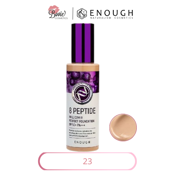 KEM NỀN PEPTIDE CAO CẤP ENOUGH PREMIUM 8 PEPTIDE FULL COVER PERFECT FOUNDATION 100ML