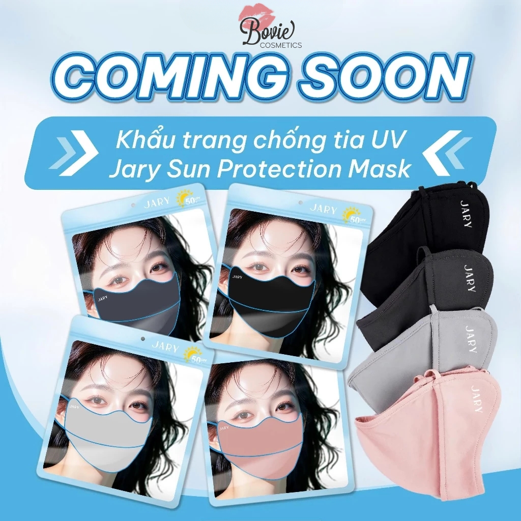 Khẩu trang vải chống tia UV Jary Sun Protection Mask (1 cái- màu ngẫu nhiên)