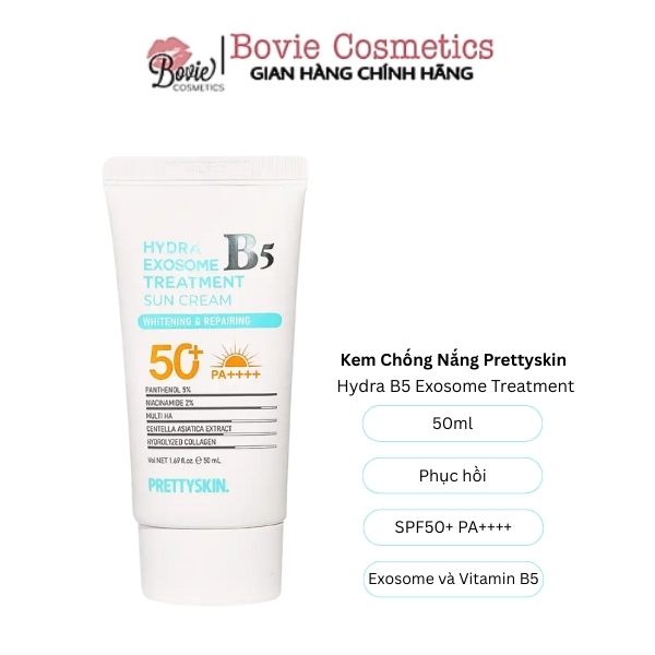 Kem Chống Nắng PrettySkin Sun Cream SPF 50+ PA++++ Hydra B5 Exosome Tone Up - Treatment - Oil Control