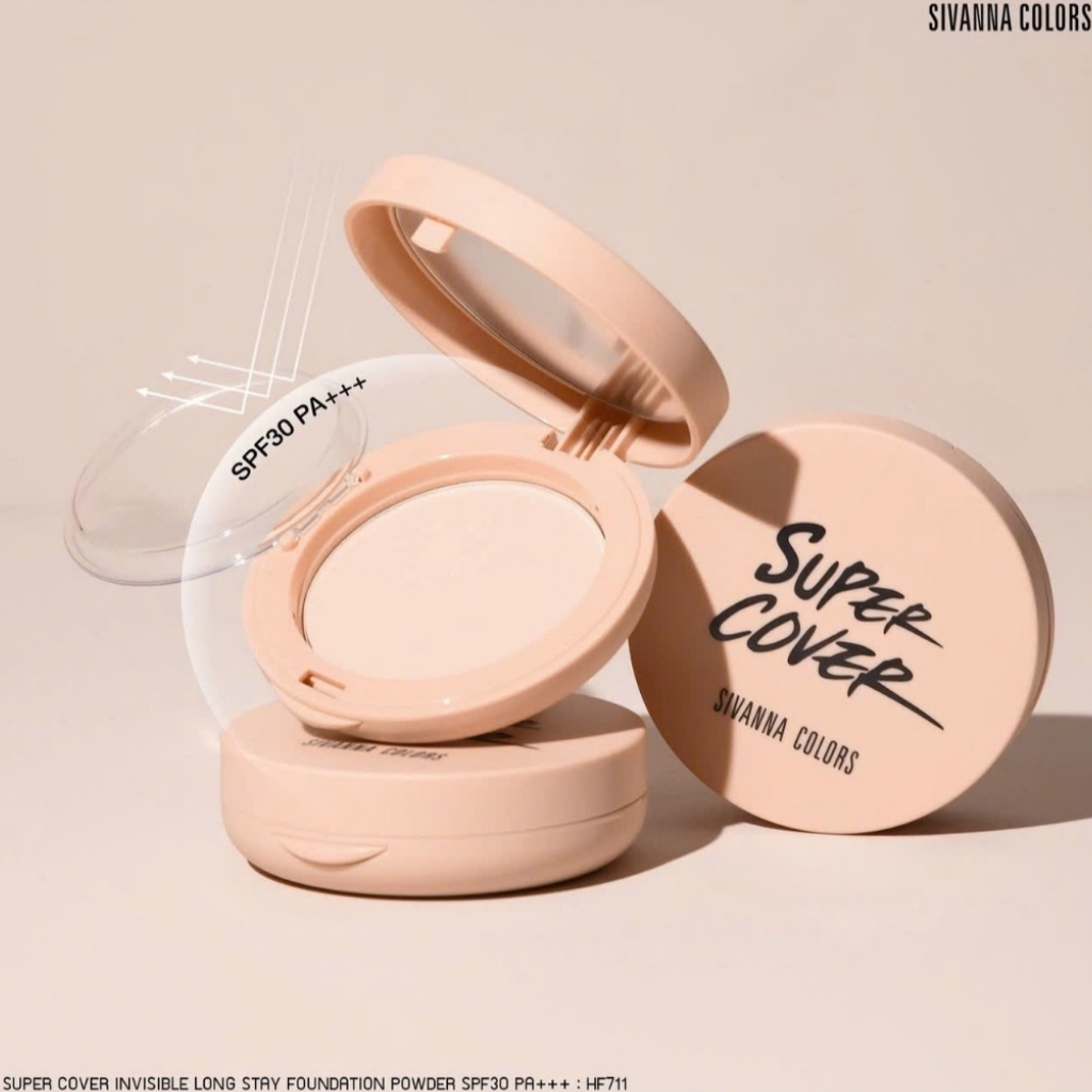 Phấn Phủ Dạng Nén Sivanna Super Cover Invisible Long Stay Foundation Powder SPF30 PA++++ HF711