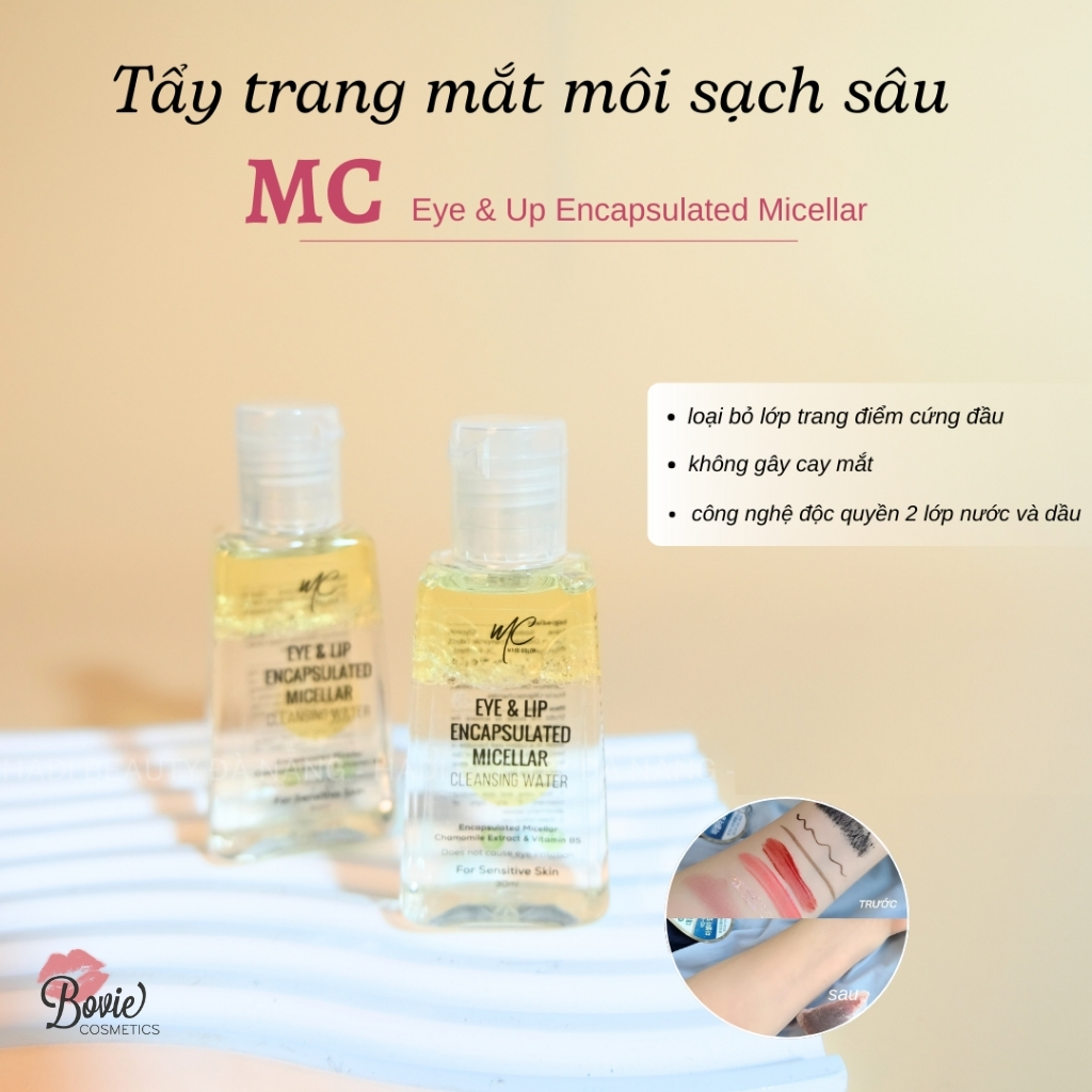 Tẩy Trang Mắt Môi Dưỡng Ẩm Sạch Sâu MC Eye & Lip Encapsulated Micellar Cleansing Water 30ml