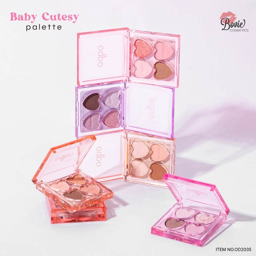 Bảng Phấn Mắt 4 Ô Hình Trái Tim ODBO Baby Cutesy Palette OD2035