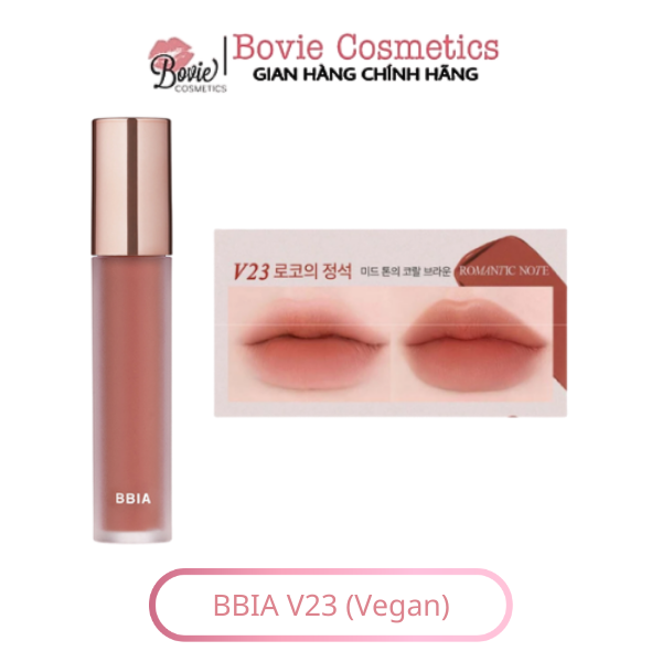 (Vegan - 2023) Son kem lì Bbia Last Velvet Lip Tint Version 8 Full màu