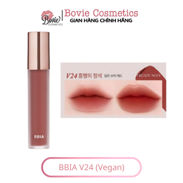 (Vegan - 2023) Son kem lì Bbia Last Velvet Lip Tint Version 8 Full màu