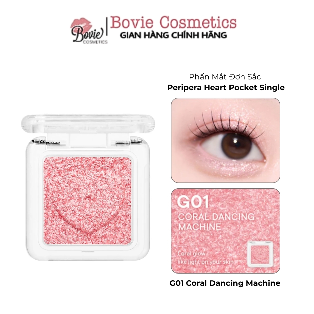 [PERIPERA] Phấn Mắt Đơn Tiện Lợi PERIPERA Heart Pocket Single