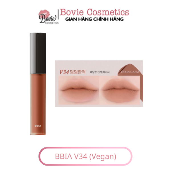 (Vegan - 2023) Son kem lì Bbia Last Velvet Lip Tint Version 8 Full màu