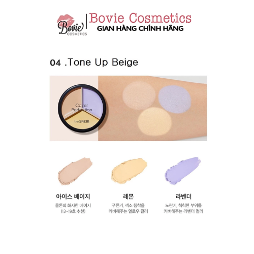 Bảng che khuyết điểm triệt sắc 3 ô đa năng The Saem