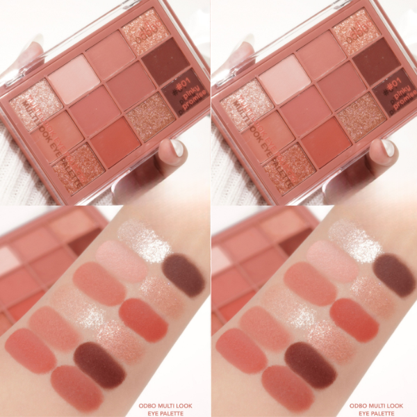 Bảng phấn mắt 12 ô Odbo Multi Look Eye Palette OD2012 gồm ánh nhũ và lì