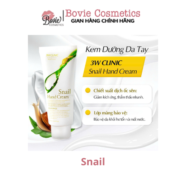 Kem Dưỡng Da Tay 3W Clinic Hand Cream 100ml